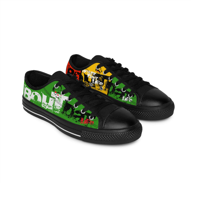 Green Signature Logo Men's Sneakers