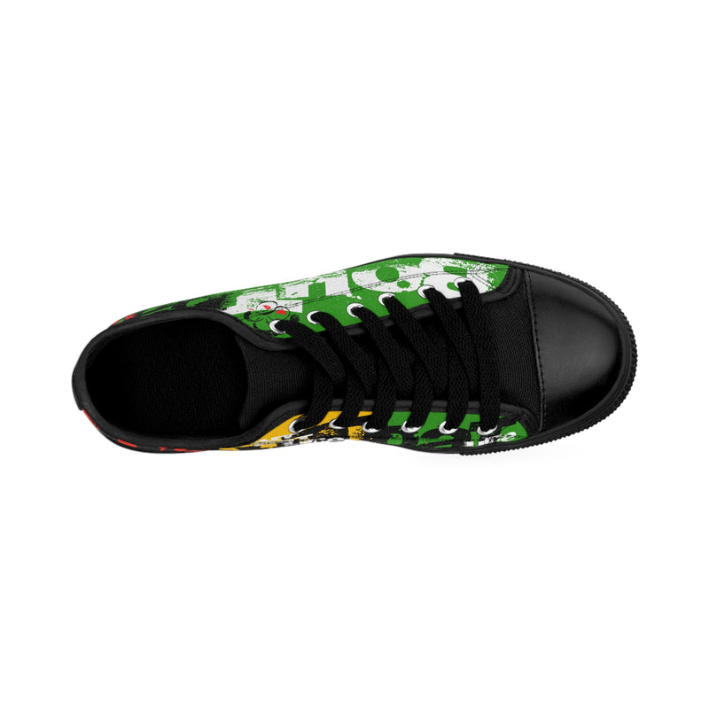 Green Signature Logo Women's Sneakers