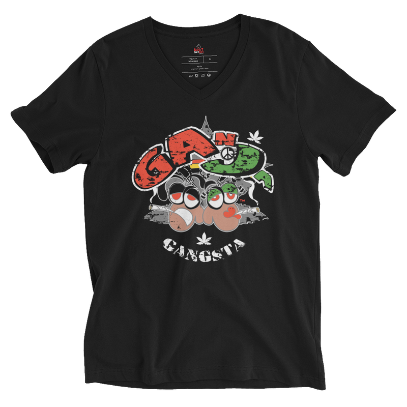 Ganja Gangsta Reggae V-Neck T-Shirt