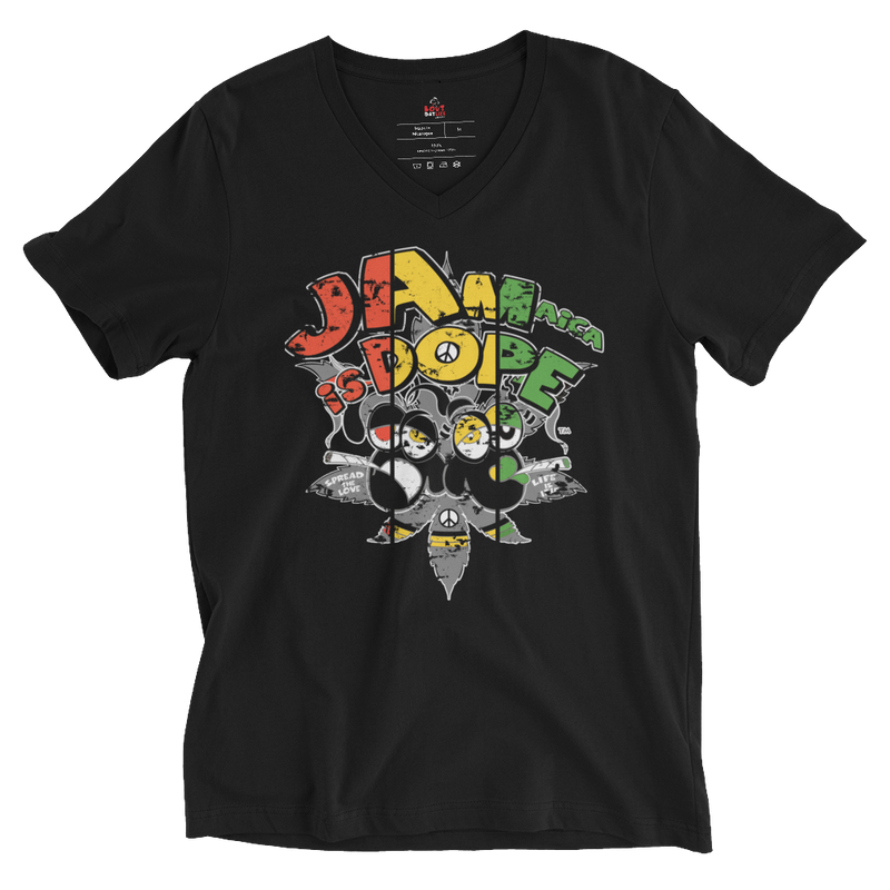 Jamaica Is Dope Roots V-Neck T-Shirt